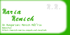 maria menich business card